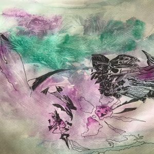 Este es un dibujo con tecnica mixta por terminar El trance y la Canalizacion Sandra Sogas Kinesiologia Akashica